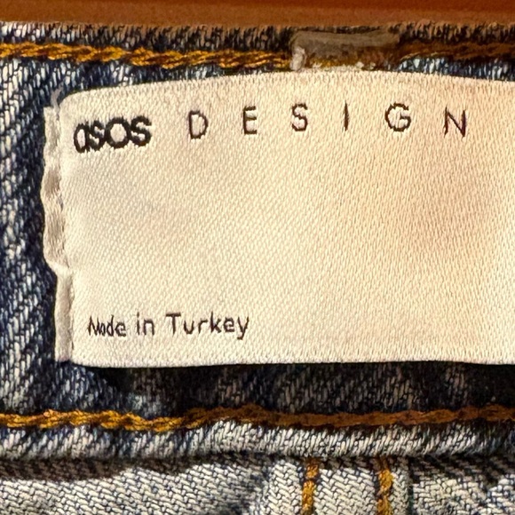 ASOS Design only Emily high waist straight leg frayed ends waist 32 - Picture 3 of 7